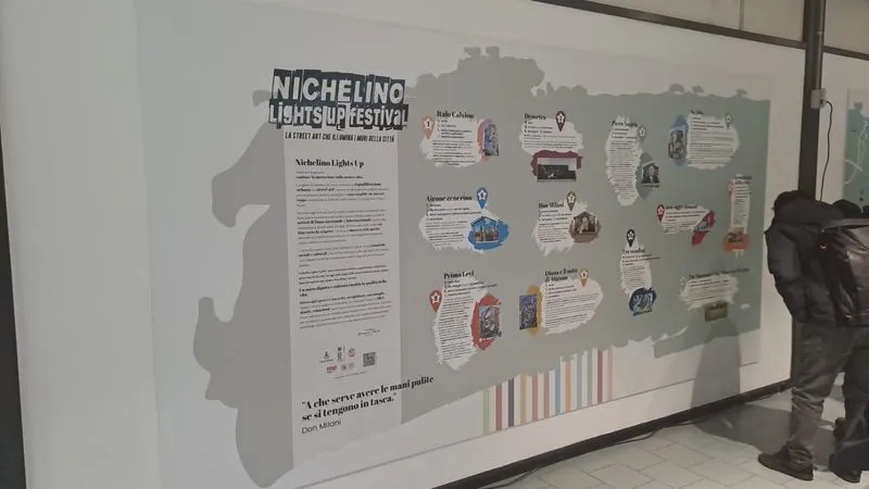 NICHELINO - Inaugurata la «Nichelino Lights Map»: la mappa che racconta la città come museo a cielo aperto