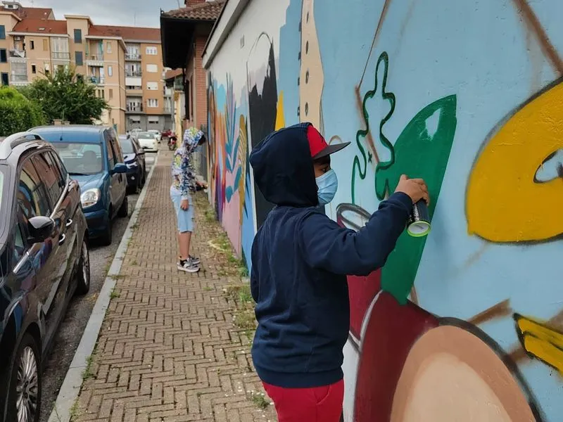 NICHELINO - Un nuovo murales abbellisce via San Matteo - FOTO