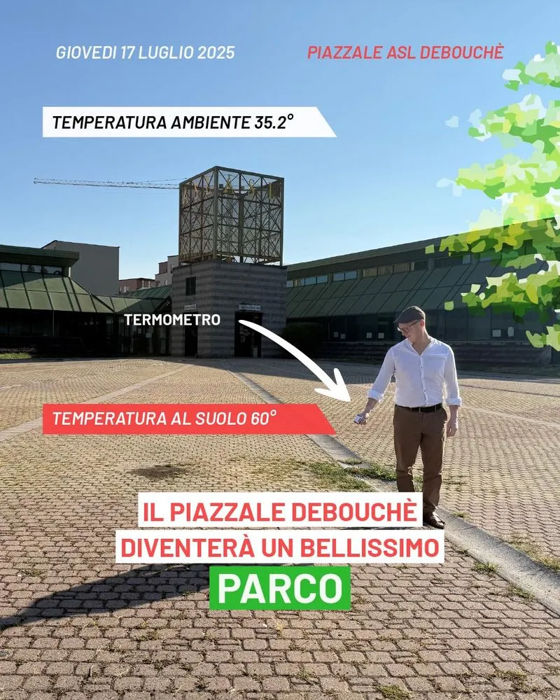 NICHELINO - Rivoluzione verde in città: il piazzale dell'Asl di Debouchè diventerà un parco pubblico