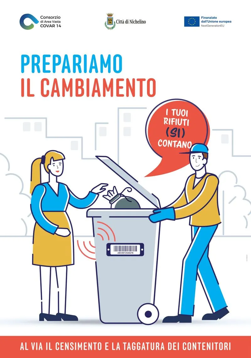 NICHELINO - Partono censimento e taggatura dei contenitori dei rifiuti