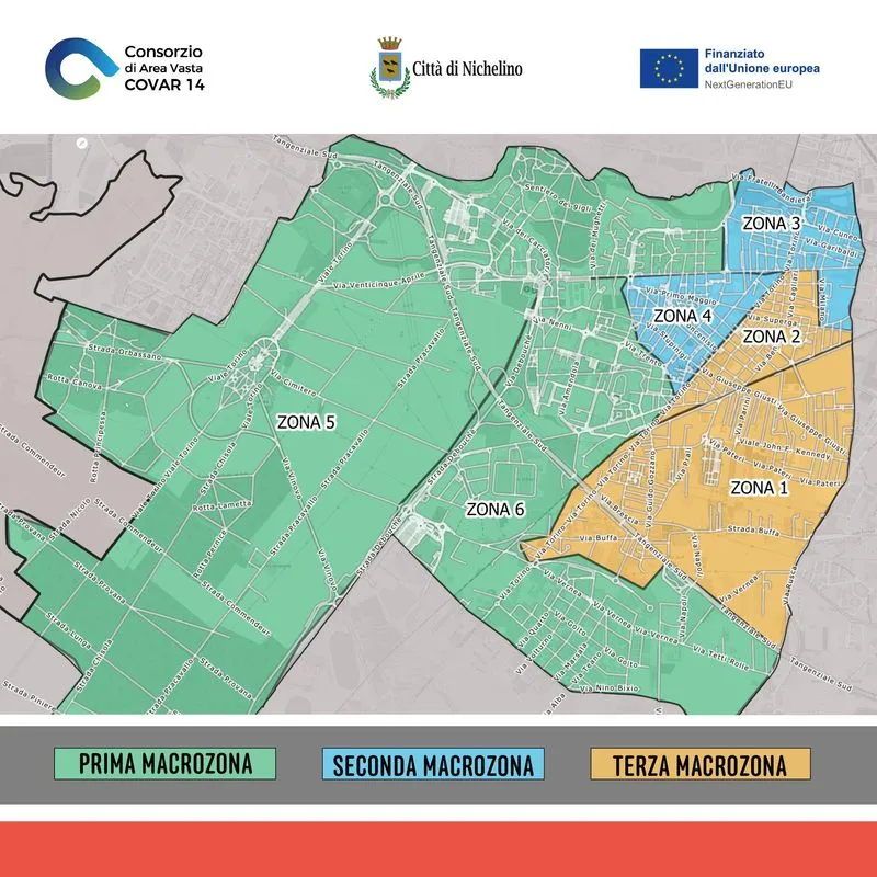 NICHELINO - In partenza la taggatura dei contenitori dei rifiuti nella terza macrozona della città