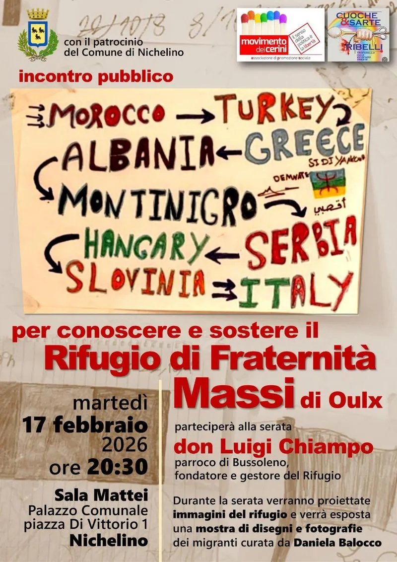 NICHELINO - Un incontro con don Luigi Chiampo del Rifugio Fraternità Massi