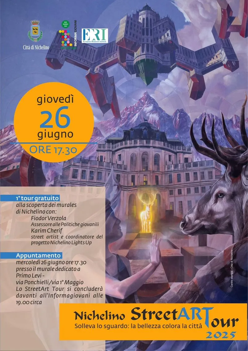 NICHELINO - Un tour per le vie della città alla scoperta dei murales e della street art