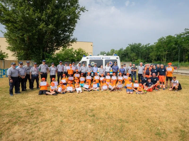 ORBASSANO - Si è conclusa la seconda edizione del campo scuola «Anch'io sono la Protezione Civile» - FOTO
