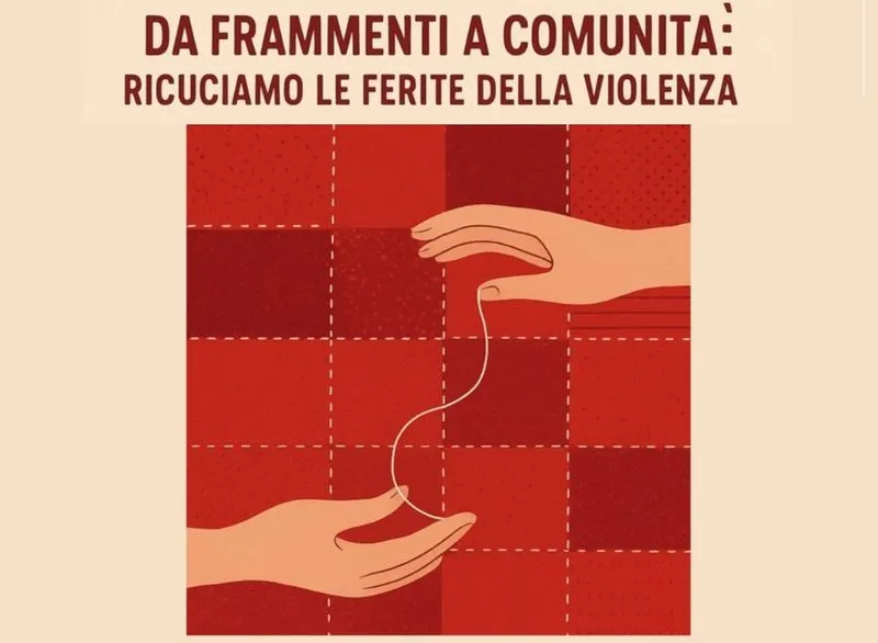 ORBASSANO - Una maxi coperta rossa realizzata dai cittadini per dire basta violenze sulle donne