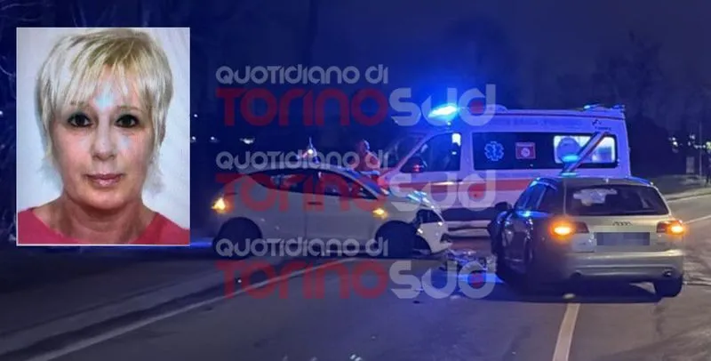 ORBASSANO - Muore nello scontro frontale a Rivalta: addio a Monica Carena, 59 anni