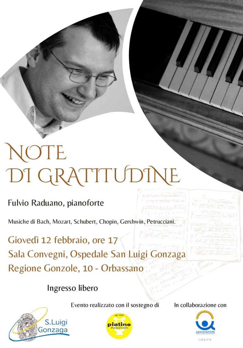 ORBASSANO - Al San Luigi il concerto «Note di Gratitudine»