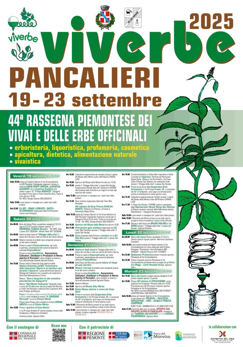 PANCALIERI - Tutto pronto per «Viverbe», la rassegna piemontese di piante officinali e colture vivaistiche