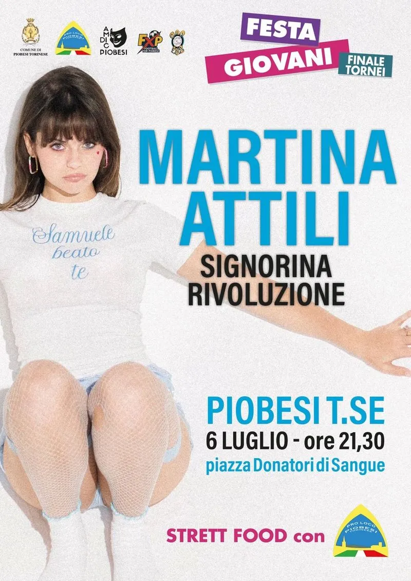 PIOBESI - Domenica 6 luglio la cantautrice romana Martina Attili in concerto