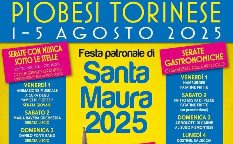 PIOBESI - Uno dei momenti più attesi dell’anno: la festa patronale di Santa Maura