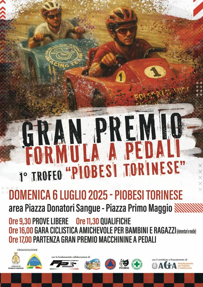 PIOBESI - La velocità incontra la fantasia: debutta il Gran Premio Formula a pedali