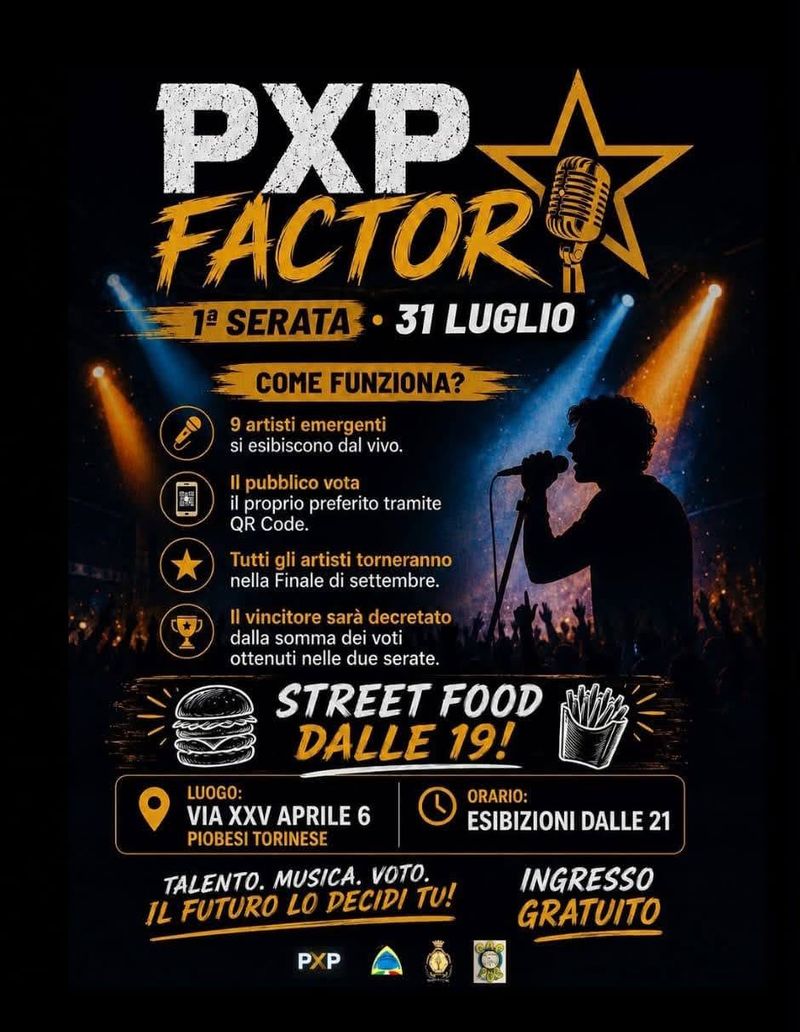 PIOBESI - PXP Factor, un nuovo format dedicato alla musica e ai talenti emergenti