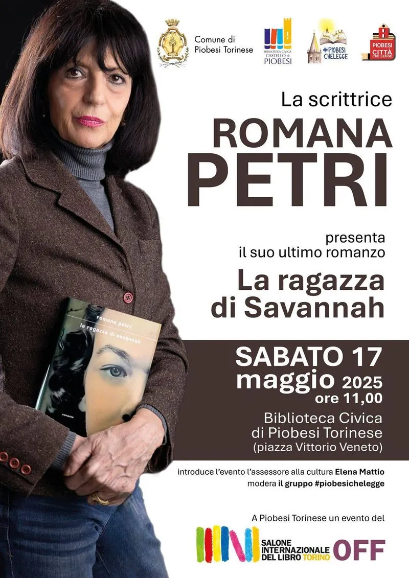 PIOBESI - Romana Petri porta «La ragazza di Savannah» per il Salone Off