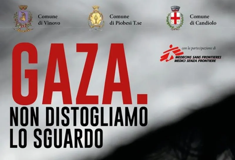 VINOVO-PIOBESI-CANDIOLO - I Comuni uniscono forze e voci nel ciclo «Gaza. Non distogliamo lo sguardo»