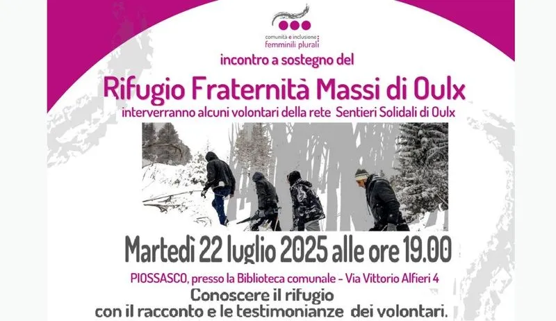 PIOSSASCO - Un incontro per aiutare il centro «Rifugio di Fraternità Massi»