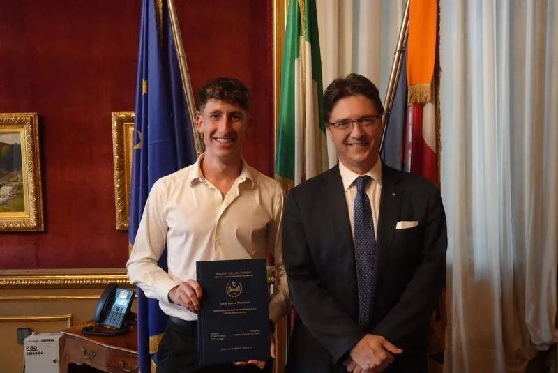 POIRINO - I giovani studenti Simone Delbosco e Fabio Longo Vaschetti premiati in Regione - FOTO