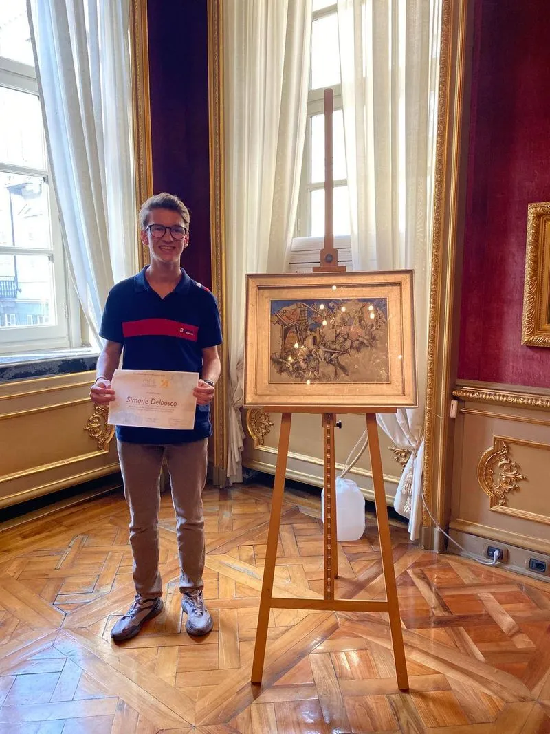 POIRINO - I giovani studenti Simone Delbosco e Fabio Longo Vaschetti premiati in Regione - FOTO