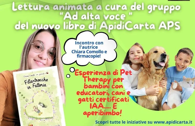 POIRINO - Letture e pet therapy per i bambini con ApidiCarta