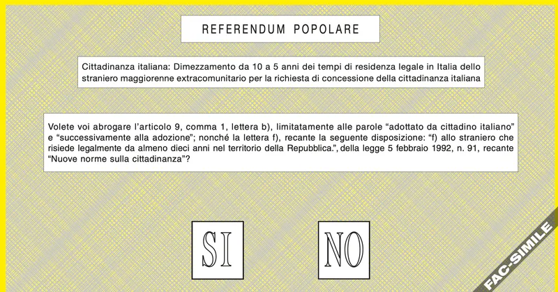 REFERENDUM 2025 - Domenica 8 e lunedì 9 urne aperte: quali sono i quesiti, orari e quorum - FOTO