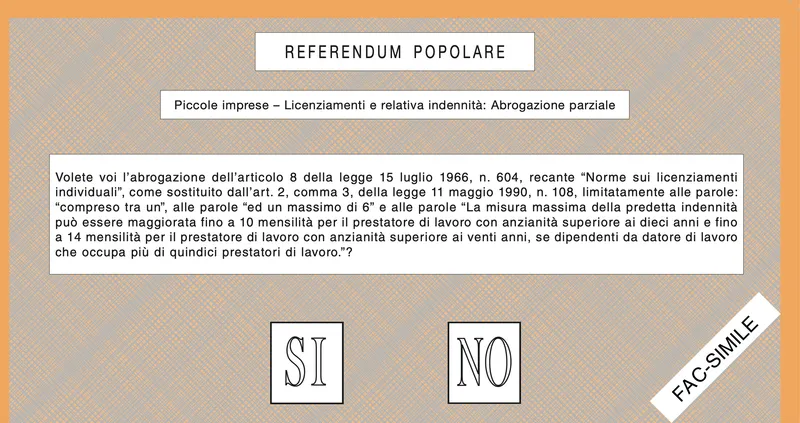 REFERENDUM 2025 - Domenica 8 e lunedì 9 urne aperte: quali sono i quesiti, orari e quorum - FOTO
