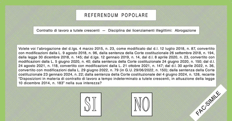 REFERENDUM 2025 - Domenica 8 e lunedì 9 urne aperte: quali sono i quesiti, orari e quorum - FOTO