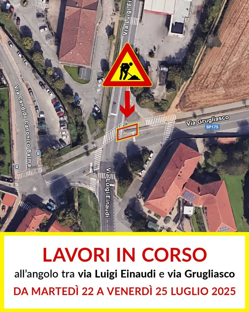 RIVALTA - Lavori in corso, attenzione alle modifiche alla viabilità