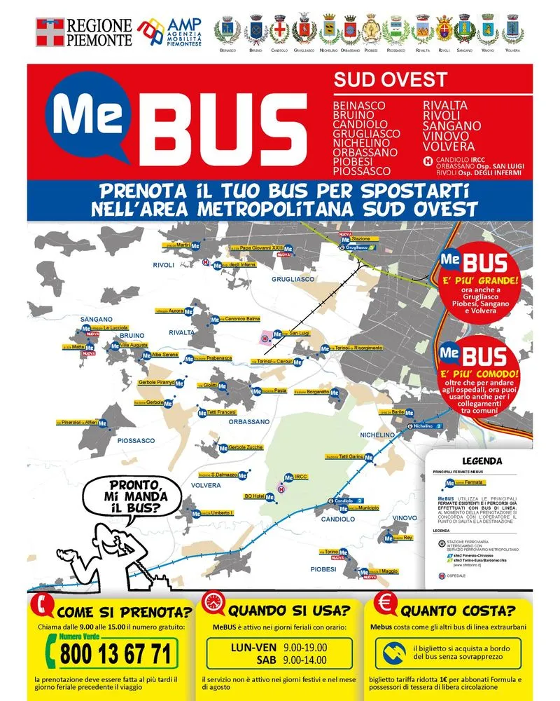 TORINO SUD - Da settembre riparte il MeBUS, un servizio di autobus a chiamata per spostarsi comodamente