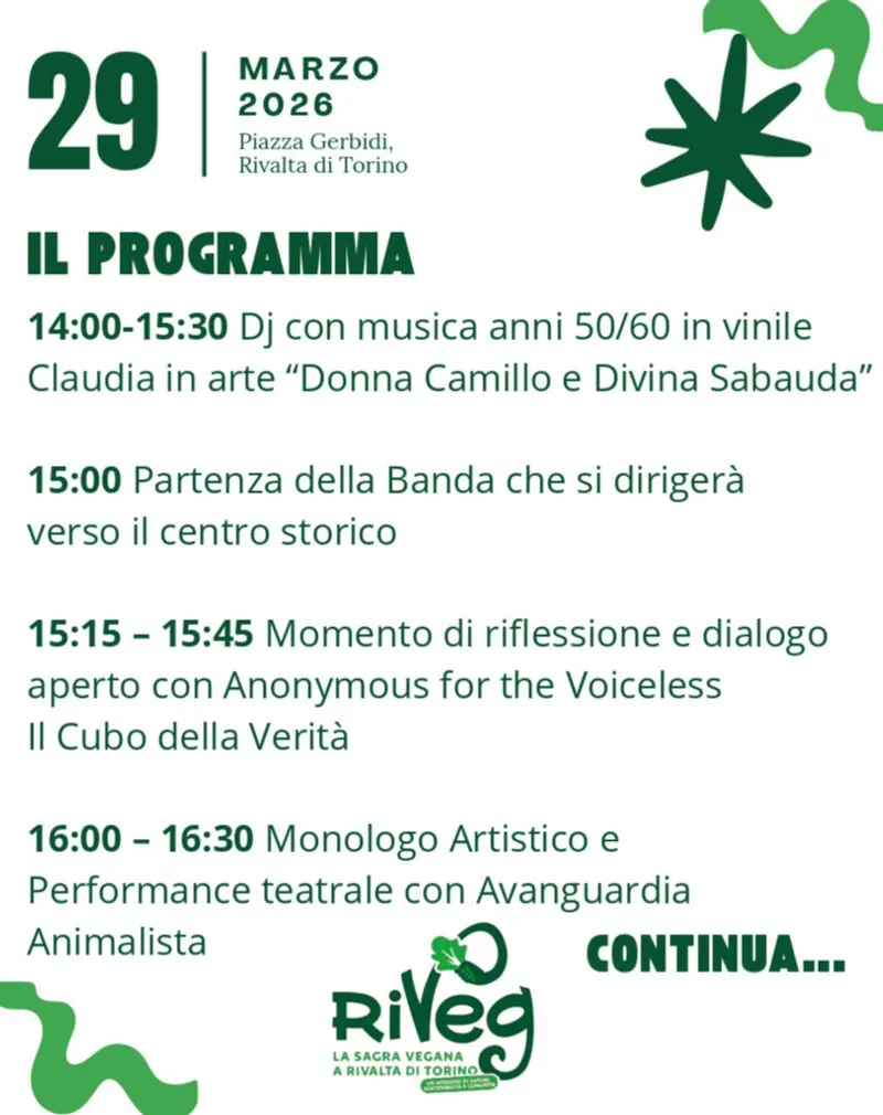 RIVALTA - RiVeg, la sagra che unisce cucina vegetale e tradizione di paese