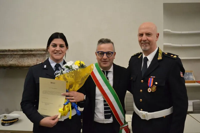 RIVALTA - San Sebastiano, medaglia per meriti speciali a quattro agenti della polizia locale - FOTO