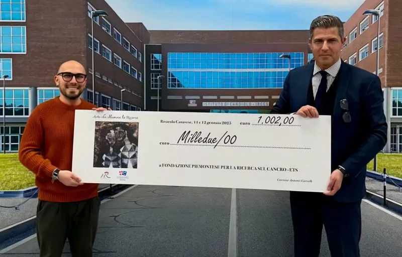 RIVAROLO CANAVESE - Donati 1002 euro a Candiolo grazie alla mostra di Carvelli