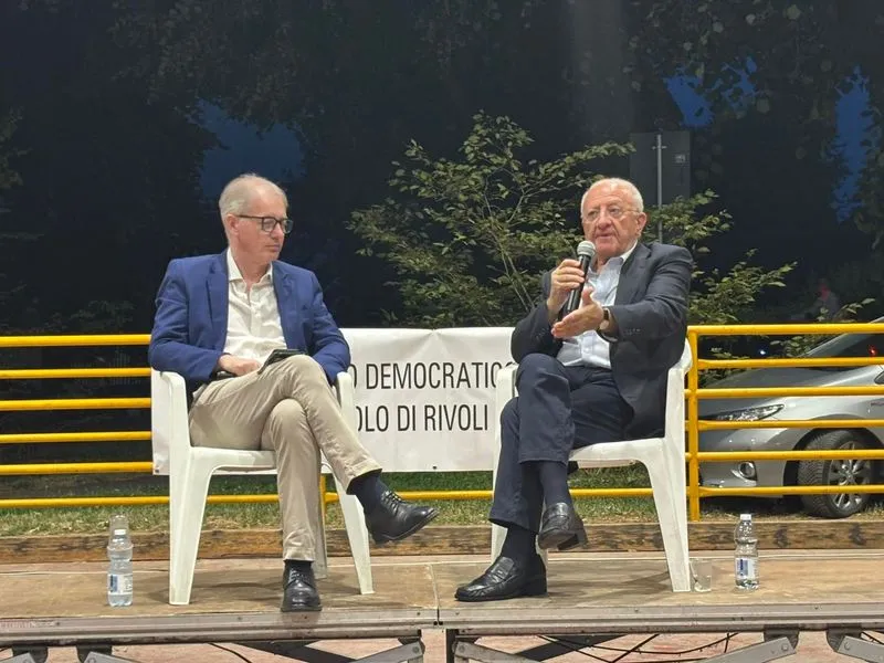 RIVOLI - Guerre, Sanità e Sicurezza: il governatore della Campania, Vincenzo De Luca, alla Festa de l’Unità - FOTO