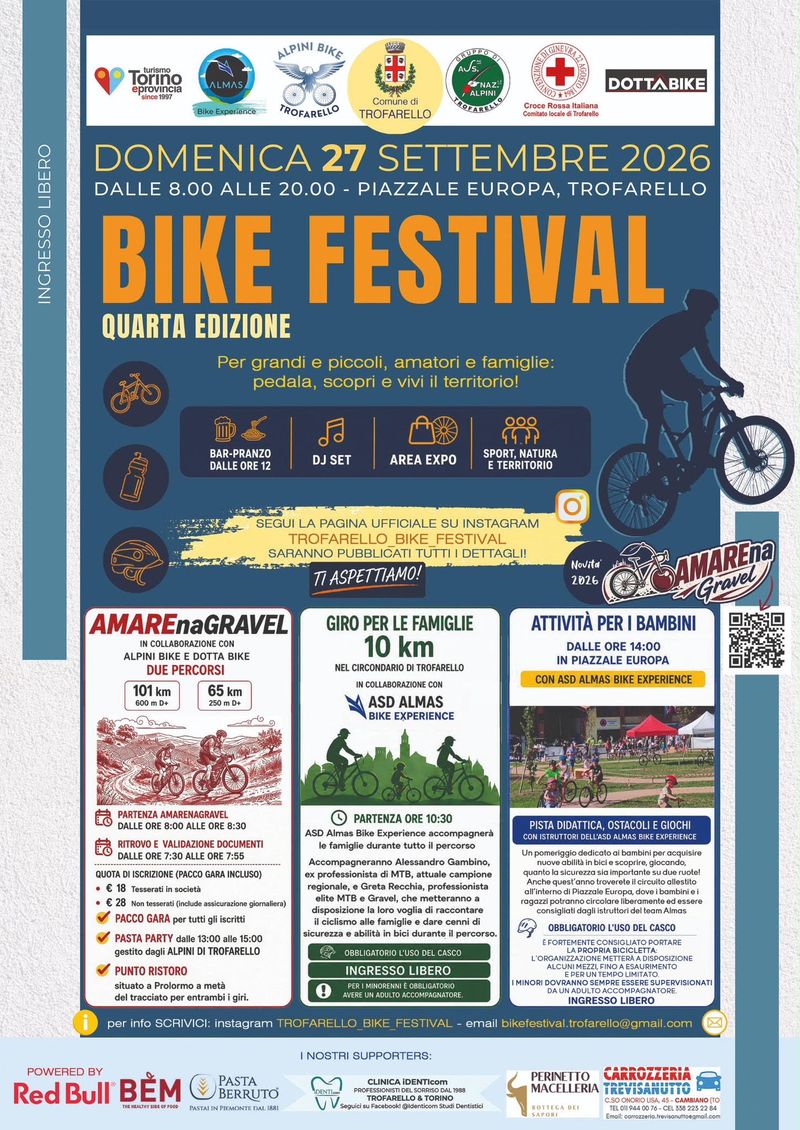 TROFARELLO - Tutto pronto per la quarta edizione del Bike Festival