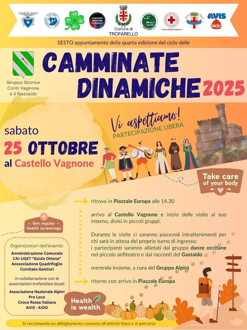 TROFARELLO - Torna l’appuntamento con le camminate dinamiche: si va al Castello Vagnone