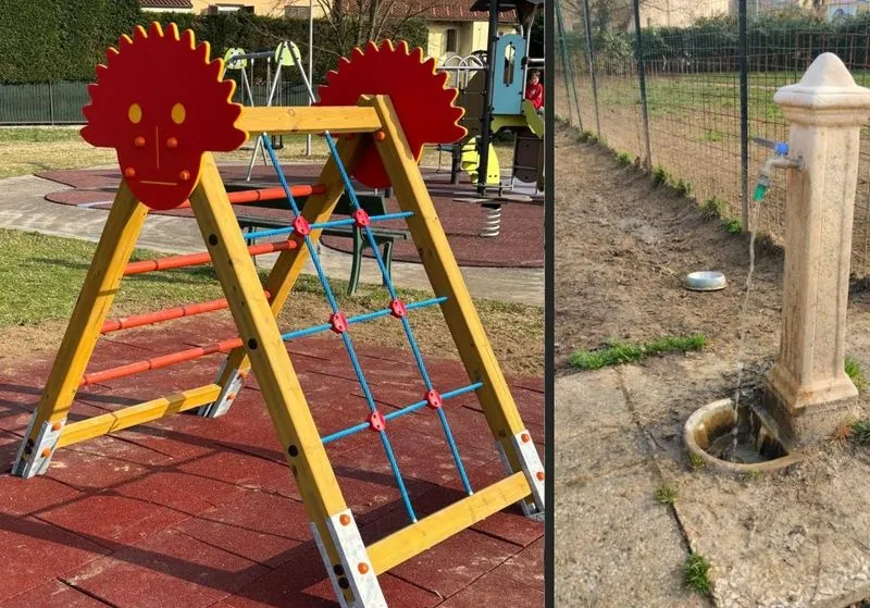 TROFARELLO - Raffica di manutenzioni in città: nuovi giochi al giardino di via Ley - FOTO