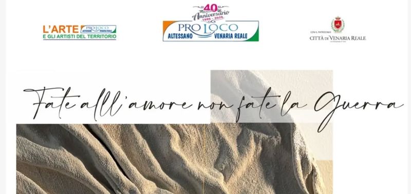 VENARIA - «Fate all'amore non fate alla Guerra»: la mostra personale di Barbara Perga