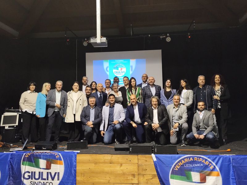 VENARIA ELEZIONI 2026 - Presentata la lista «Venaria Riparte» a sostegno di Fabio Giulivi: TUTTI I CANDIDATI - FOTO