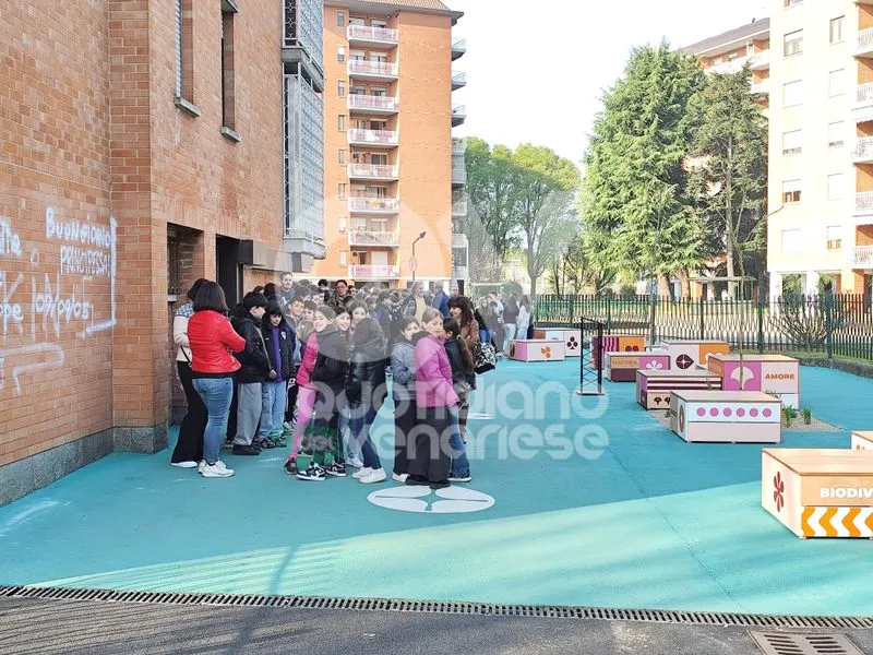 VENARIA - La «strada scolastica» e la riqualificazione dell'area di via Amati - FOTO.