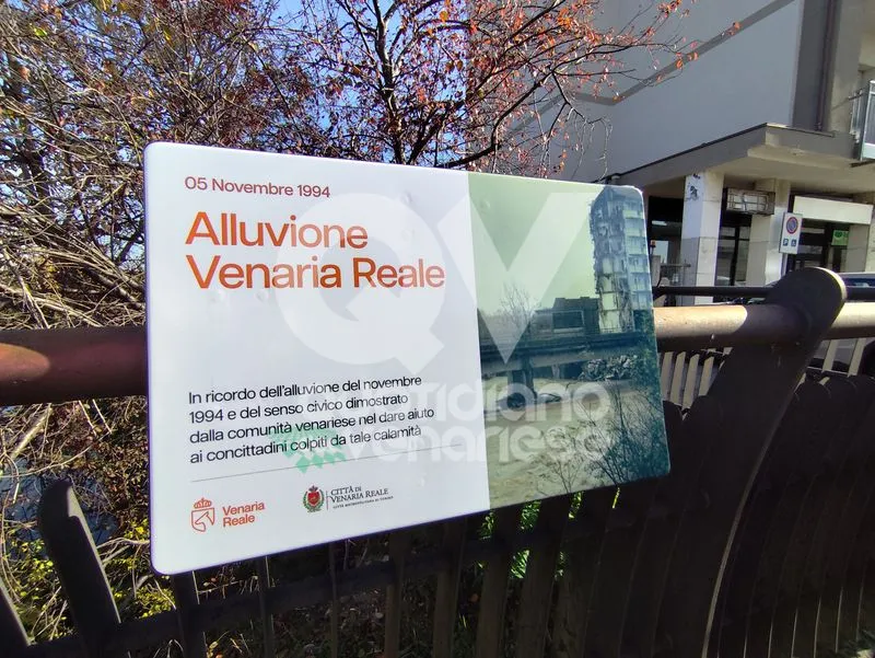 VENARIA - In via Cavallo una targa per ricordare il tragico alluvione del 1994 - FOTO