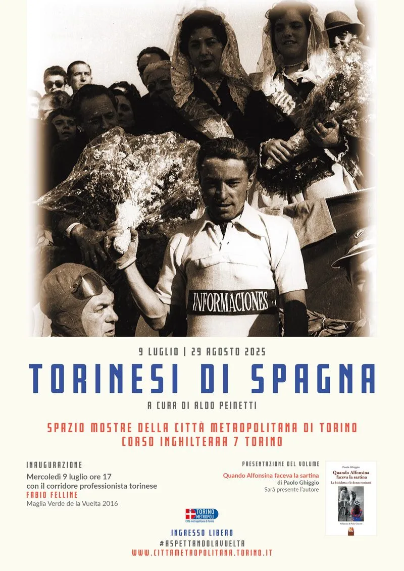 CICLISMO - ARRIVA LA VUELTA: A Torino la mostra che celebra i campioni torinesi nella corsa spagnola - FOTO