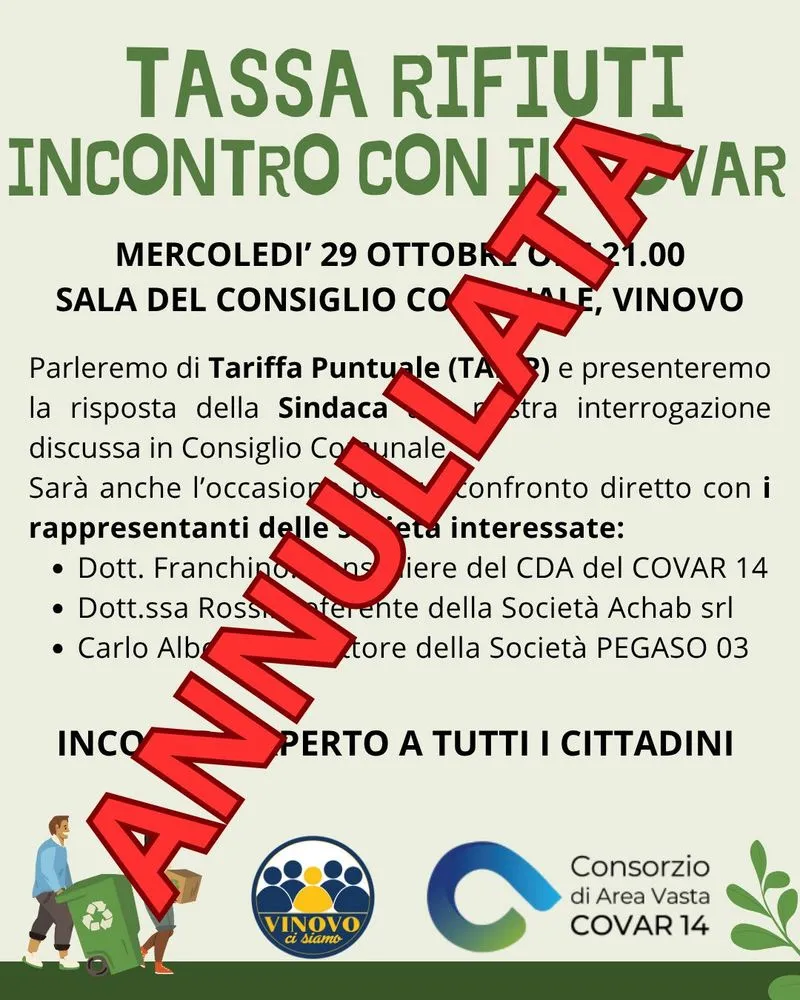 VINOVO - Salta l'incontro sulla tassa rifiuti, opposizione all'attacco: «Scelta gravissima»