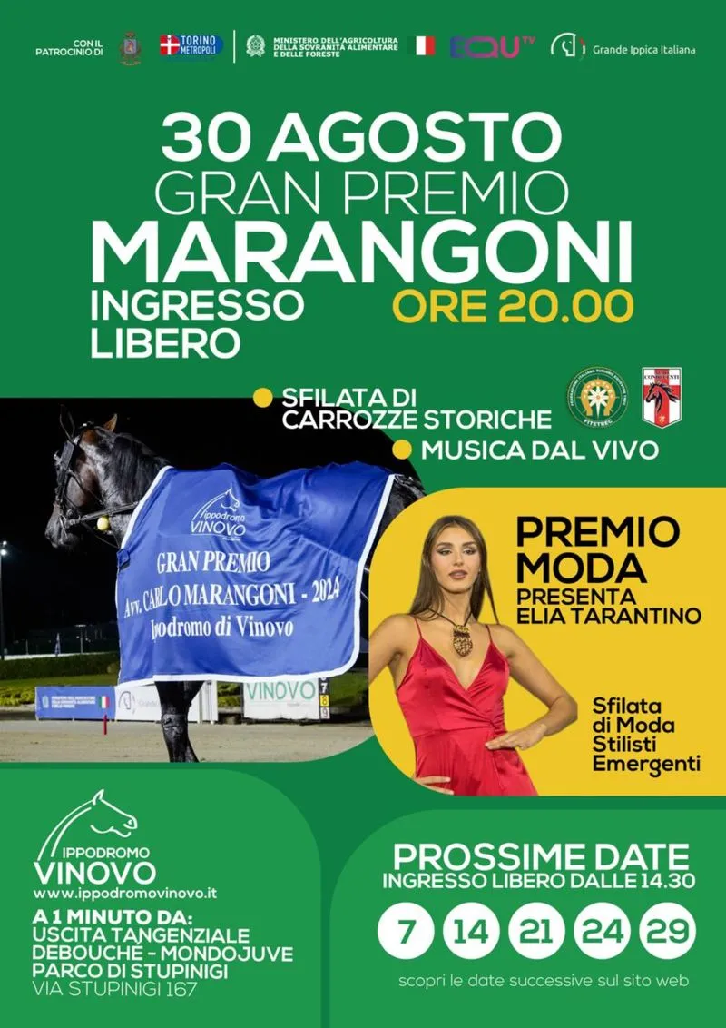 VINOVO - L'Ippodromo è pronto per una riapertura emozionante: si parte con il «Gran Premio Marangoni»