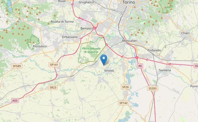 VINOVO - Scossa di terremoto alle sette del mattino di magnitudo 2.0: nessun danno in zona