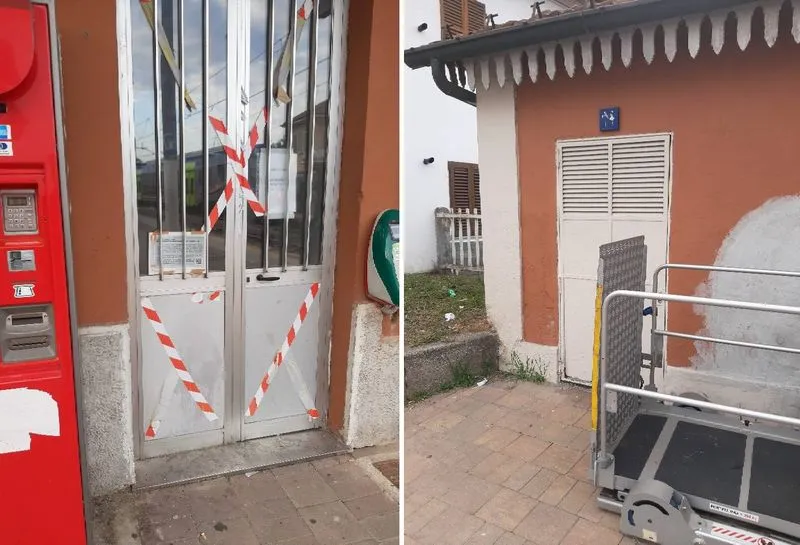 VOLPIANO - La stazione ferroviaria della Sfm1 cade a pezzi: «Una situazione inaccettabile» - FOTO